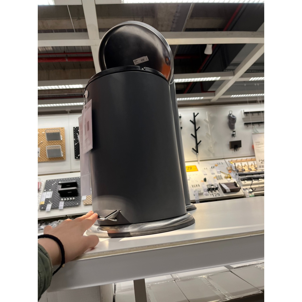 【竹代購】 IKEA宜家家居 MJÖSA 腳踏式垃圾桶 質感 有緩衝 附內桶 靜音 廚房垃圾桶 辦公室垃圾桶 大容量-細節圖7