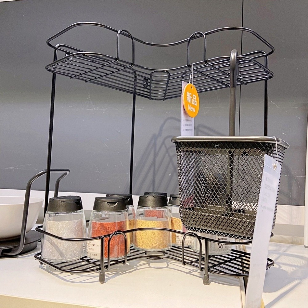 【竹代購】IKEA宜家家居 BUTORP 廚房收納架 浴室置物架 層架 收納層架 轉角層架 調味罐收納 廁所收納層架-細節圖3