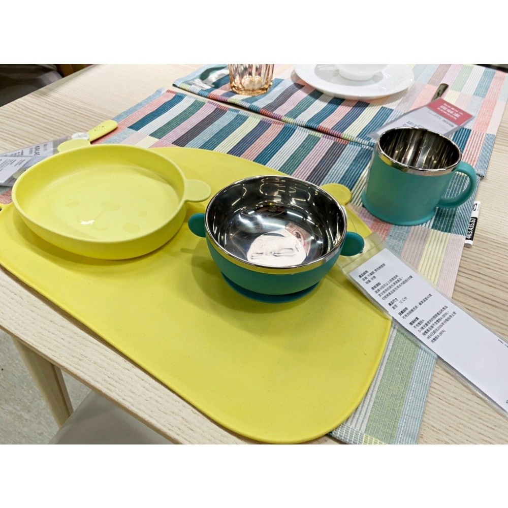 【竹代購】IKEA宜家家居 KANONKUL 兒童餐具 餐墊 可愛造型 馬卡龍色餐具 兒童碗 兒童杯 兒童盤 餐具-細節圖4