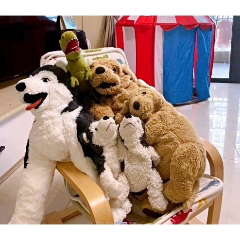 IKEA 代購 玩偶 黃金獵犬 哈士奇 絨毛娃娃 娃娃 吉祥物 狗 娃娃 玩偶 狗狗娃娃 狗娃娃 小狗娃娃 填充玩具-細節圖11