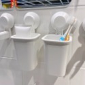 IKEA 代購 TISKEN 附吸盤 收納 浴室置物架 置物架 浴室收納 吸盤置物架 玻璃吸盤 廚房 浴室 收納籃-規格圖11