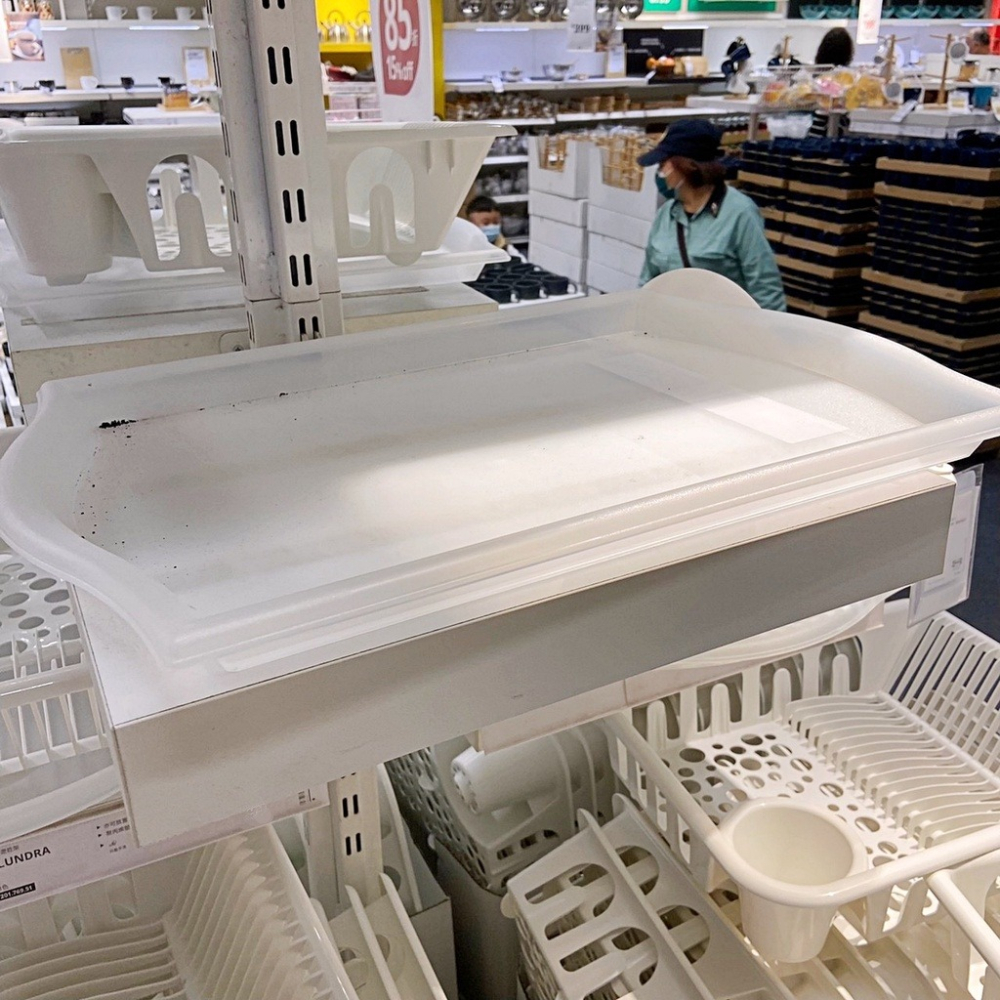 【竹代購】IKEA宜家家居 碗盤瀝乾架 碗盤瀝水架 托盤 接水盤 風乾架 餐盤 上菜盤-細節圖2