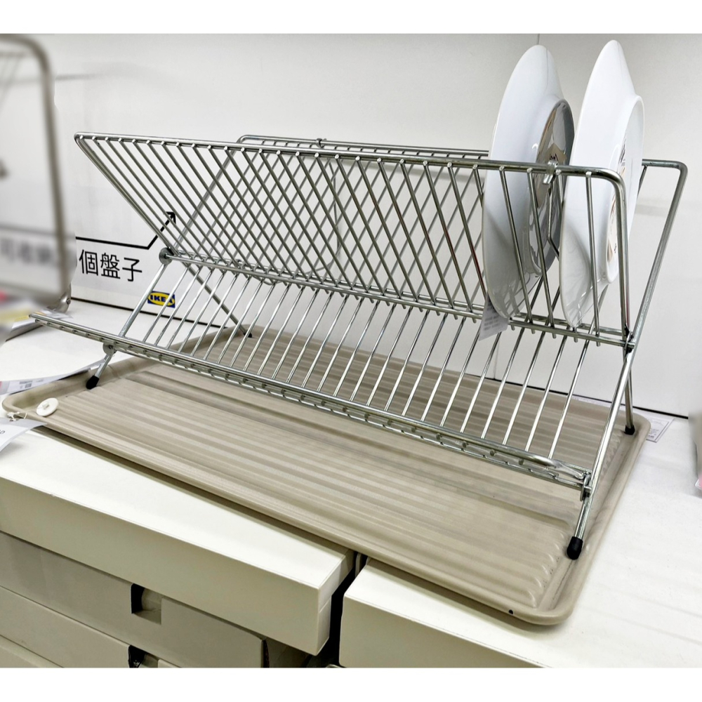 【竹代購】IKEA宜家家居 碗盤瀝乾架 碗盤瀝水架 托盤 接水盤 風乾架 餐盤 上菜盤-細節圖7
