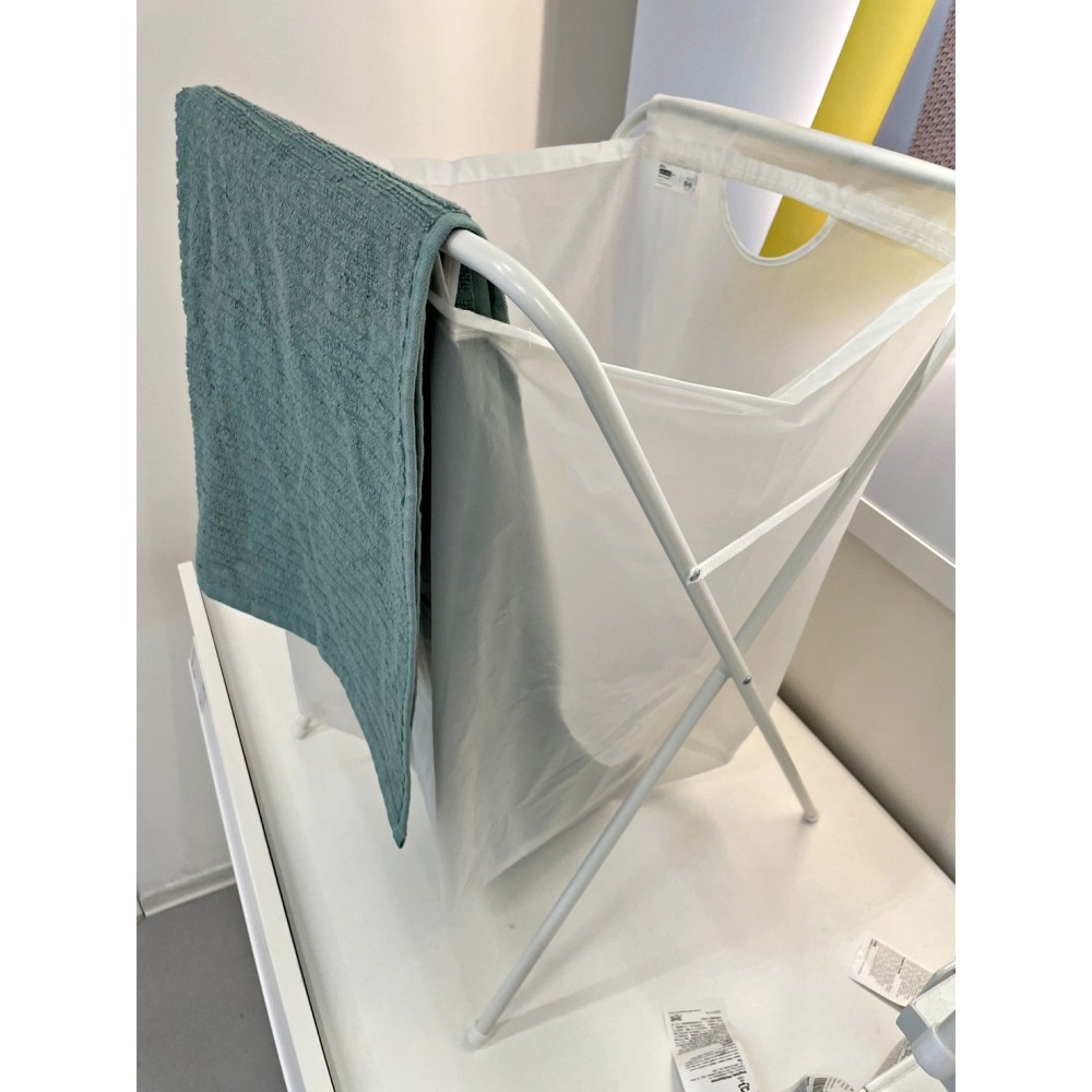 【竹代購】 IKEA 宜家家居 熱銷商品 CP值高 JALL 附架洗衣袋 洗衣籃 隨手取得 換洗衣物收納 洗衣袋 髒衣籃-細節圖2