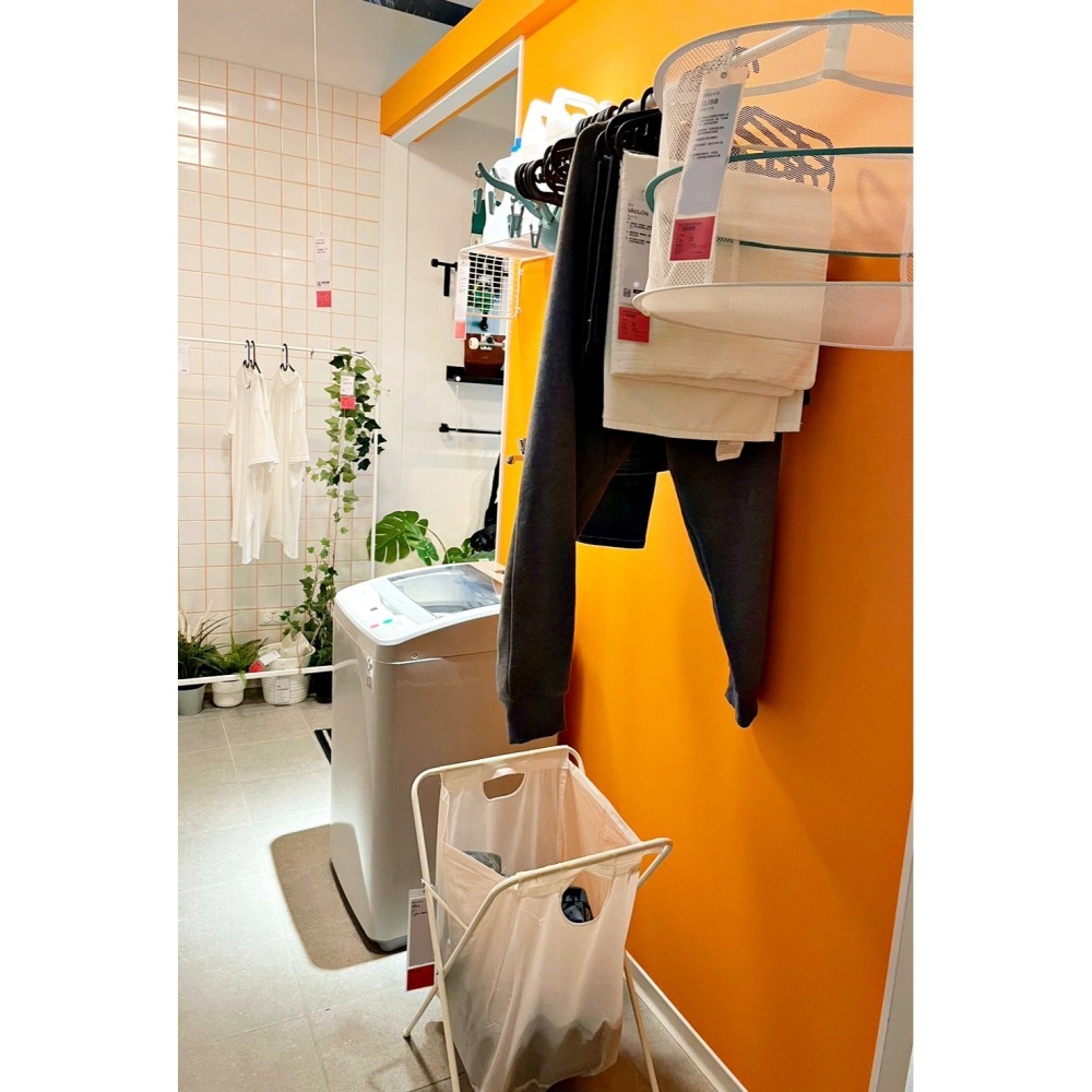 【竹代購】 IKEA 宜家家居 熱銷商品 CP值高 JALL 附架洗衣袋 洗衣籃 隨手取得 換洗衣物收納 洗衣袋 髒衣籃-細節圖6