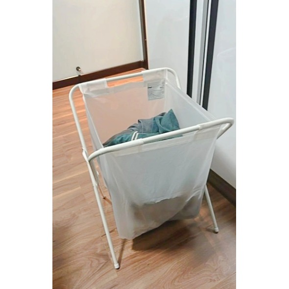 【竹代購】 IKEA 宜家家居 熱銷商品 CP值高 JALL 附架洗衣袋 洗衣籃 隨手取得 換洗衣物收納 洗衣袋 髒衣籃-細節圖9