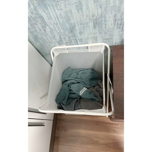 【竹代購】 IKEA 宜家家居 熱銷商品 CP值高 JALL 附架洗衣袋 洗衣籃 隨手取得 換洗衣物收納 洗衣袋 髒衣籃-細節圖10