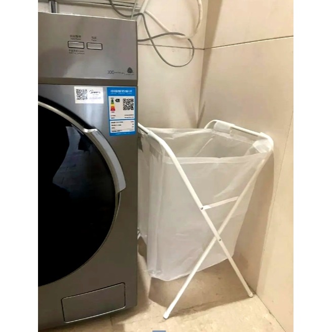 【竹代購】 IKEA 宜家家居 熱銷商品 CP值高 JALL 附架洗衣袋 洗衣籃 隨手取得 換洗衣物收納 洗衣袋 髒衣籃-細節圖11