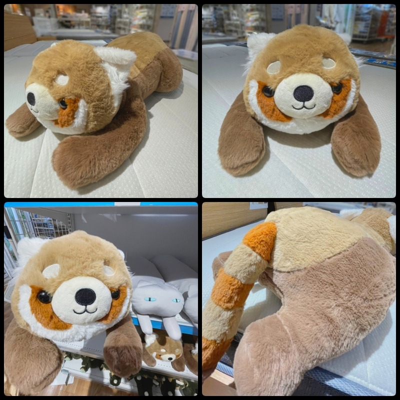 【竹代購】 宜得利家居 nitori 療癒抱枕 冬天小物 玩偶 填充玩具 抱枕 獨角獸 浣熊 柴犬 貓熊 刺蝟 恐龍-細節圖7