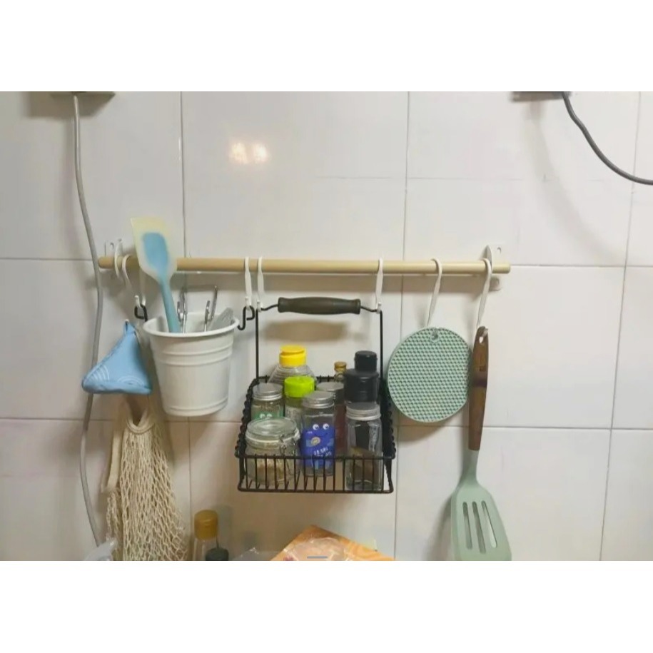 【竹代購】 IKEA宜家家居 NEREBY 壁掛桿 掛勾架 牆壁掛桿 掛桿 毛巾架 木質掛架 牆壁掛架 置物架 質感掛桿-細節圖4