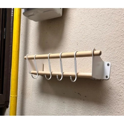 【竹代購】 IKEA宜家家居 NEREBY 壁掛桿 掛勾架 牆壁掛桿 掛桿 毛巾架 木質掛架 牆壁掛架 置物架 質感掛桿-細節圖7