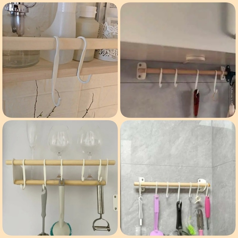 【竹代購】 IKEA宜家家居 NEREBY 壁掛桿 掛勾架 牆壁掛桿 掛桿 毛巾架 木質掛架 牆壁掛架 置物架 質感掛桿-細節圖11