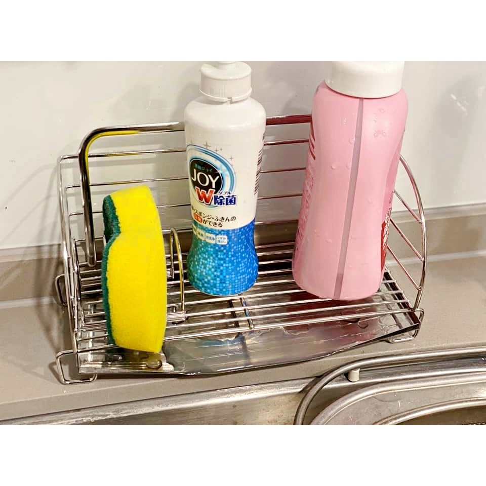 【竹代購】正品代購 nitori宜得利家居 海綿架 菜瓜布架 瀝水架 水槽收納架 廚房瀝水架 不鏽鋼 廚房收納架 肥皂架-細節圖5