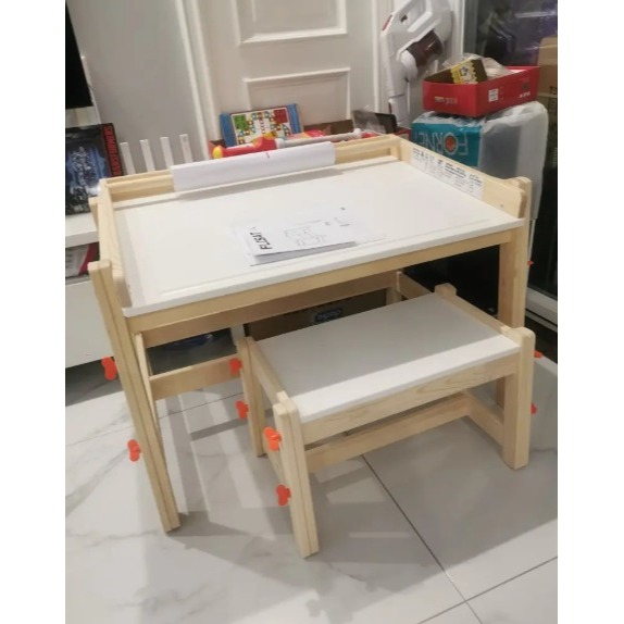 【竹代購】 IKEA宜家家居 FLISAT 兒童長凳 兒童椅凳 書桌椅 學習桌椅 椅凳 可調式 兒童椅 木椅-細節圖9