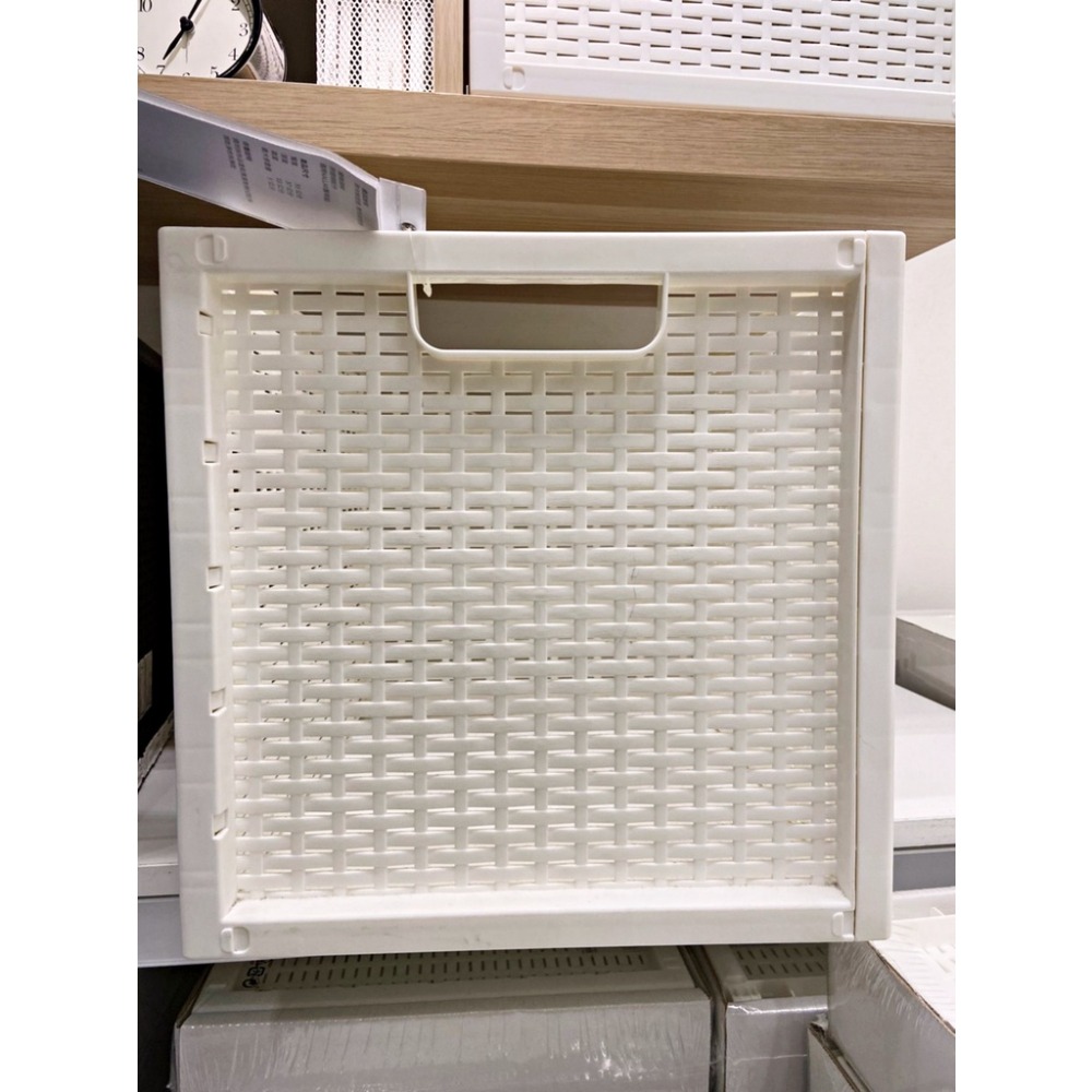 IKEA 代購 SKYFFEL置物籃 收納籃 儲物籃 層櫃收納籃 儲物收納籃 塑膠籃 折疊收納籃 網籃-規格圖6