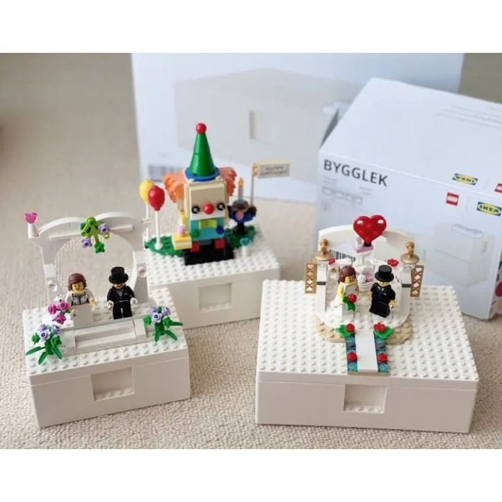 IKEA代購 絕版品 LEGO® 樂高 聯名 BYGGLEK 積木遊戲盒 積木盒 積木玩具 收納盒 正版 樂高積木-細節圖11