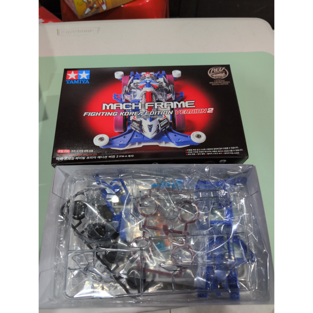 田宮 TAMIYA 四驅車 92451 韓國限定 透明版 Mach Frame 絕地戰車 (深藍FM-A) 全新現貨-規格圖3
