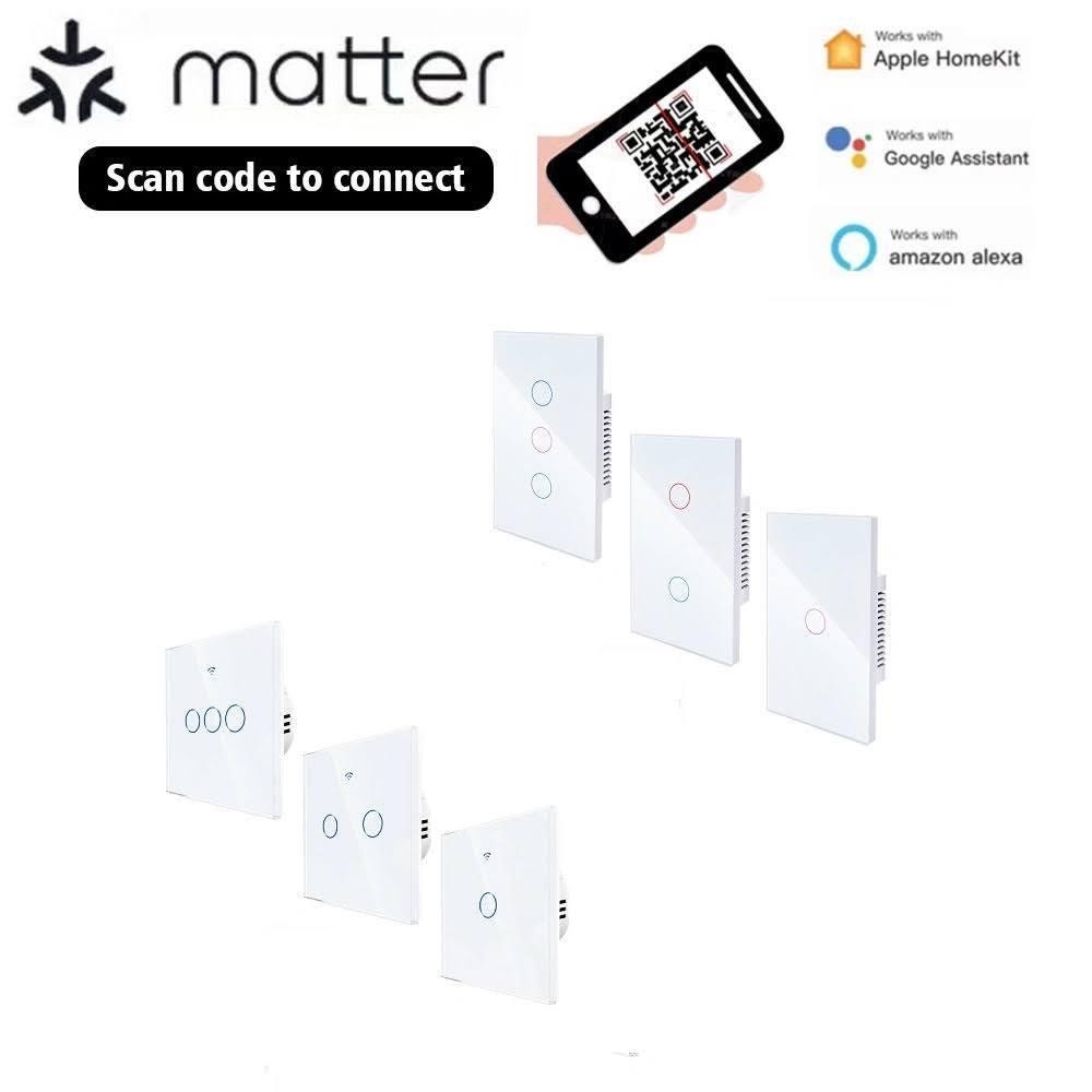 matter協定 120型美規 單火零火通用觸控開關homekit google 牆壁開關-細節圖3