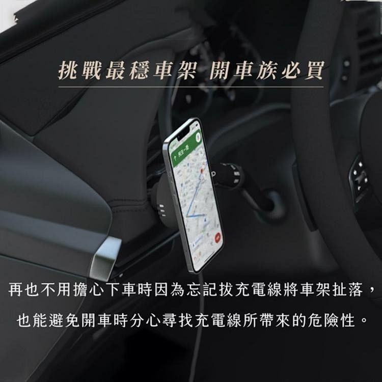 Allite CF1 多功能車用手機架 MagSafe磁吸 充電手機架 無線充電/磁吸支架/舒心擴香-細節圖4