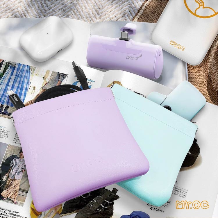 多功能彈片式小物收納袋 皮料 收納袋 防水 行動電源收納 配件收納 精油收納袋 旅行袋 IWALK 收納袋 收納包-細節圖7