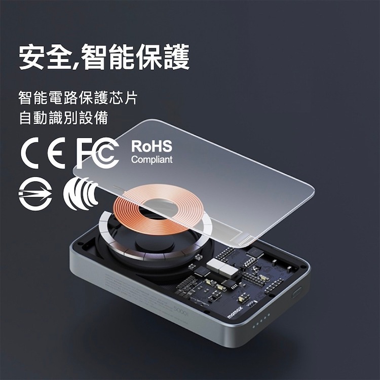 momax Q.MAG POWER 支架式 PD快充 磁吸無線充 行動電源 IP108 公司貨 (無線充電 手機支架)-細節圖5