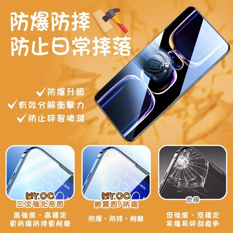 Mr.OC 橘貓先生 三強全膠滿版亮面玻璃保護貼 適用 iPhone 17/16/15/14 Pro Max-細節圖7