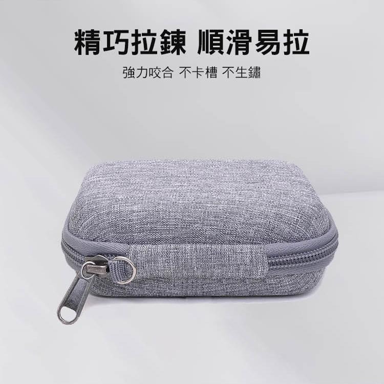 SHOWHAN 迷你方形多功能收納包 耳機 配件 Mac充電頭收納 充電頭 電源 收納包 收納包 防撞包 硬殼 線材-細節圖7