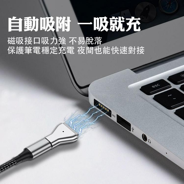 【SHOWHAN】Type-C母 轉 平果 magsafe 2 鋅合金100W T頭轉接頭 適用 MacBook Air-細節圖3