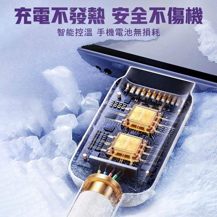 JOYROOM  幻彩系列 雙Type-C 60W 快充線 USB-A to Type-C 充電線-細節圖7