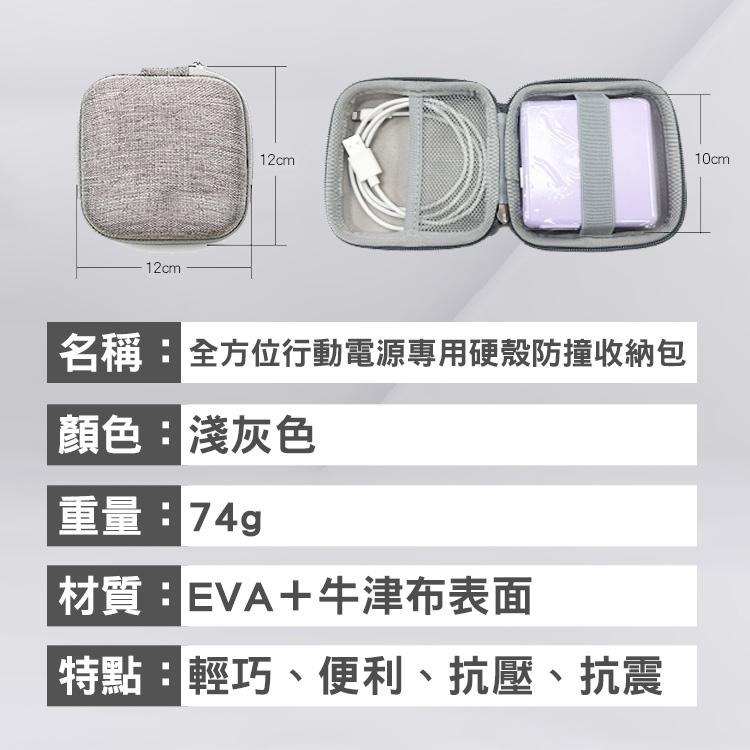 SHOWHAN 全方位行動電源專用硬殼防撞收納包 收納包 行動電源收納 萬用充收納包-細節圖8