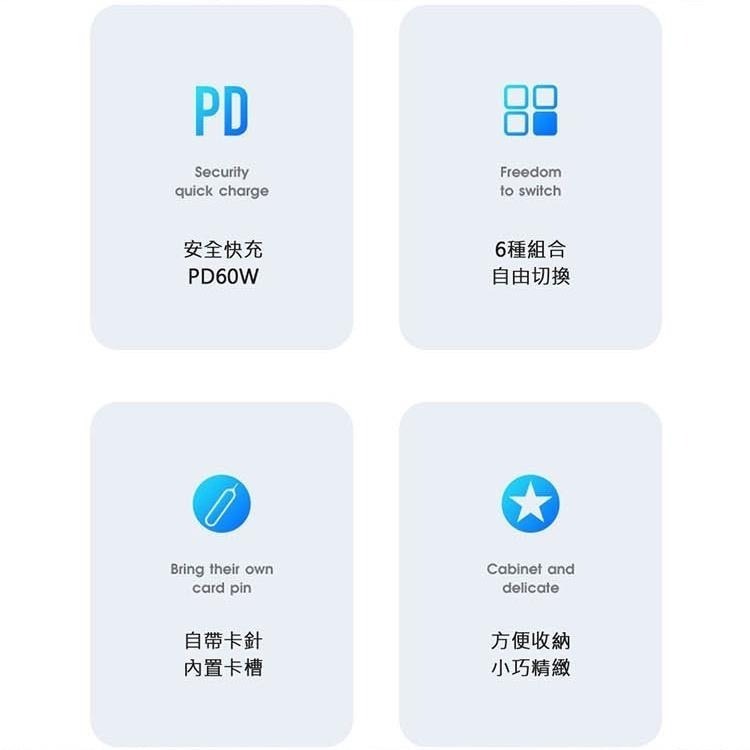 Mcdodo 麥多多 全能系列 多功能傳輸充電線轉接頭收納盒 適用蘋果/安卓通用 台灣公司貨 旅行萬用一盒多用-細節圖3