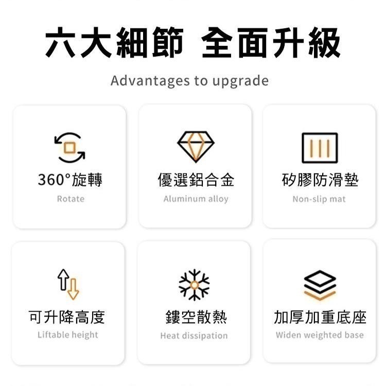 SHOWHAN 機械聲感鋁合金旋轉平板支架 手機支架 手機平板支架 追劇支架-細節圖3