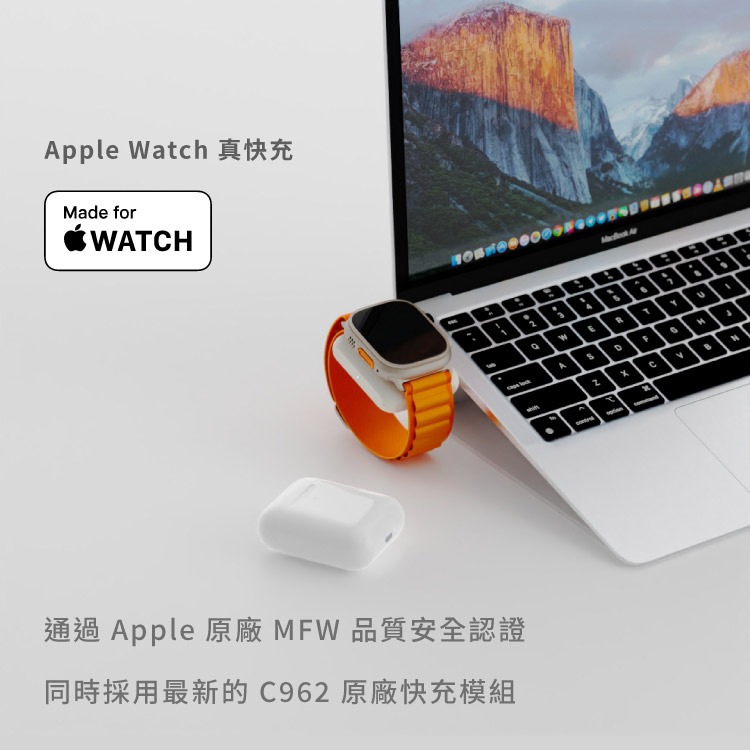 Allite WA1 2IN1 便攜型雙面充電器 Apple Watch AirPods 快充 USB-C介面 智慧配電-細節圖9