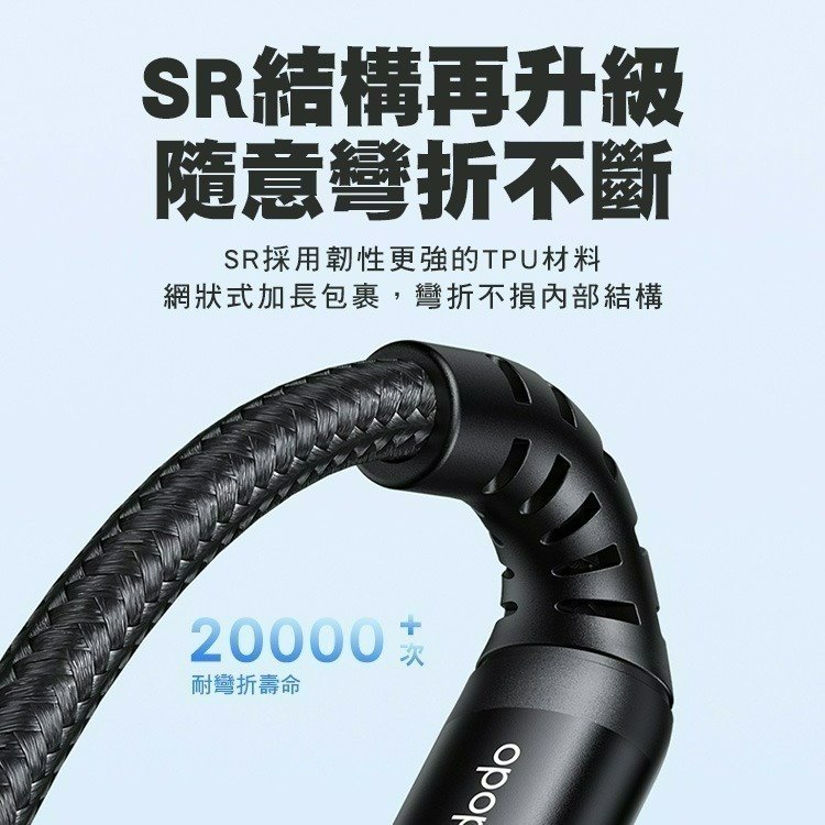 Mcdodo 麥多多 光速系列 3A 鋁合金+尼龍編織 快充線 Type-C 平果 0.2M/1M 一口價系列-細節圖4