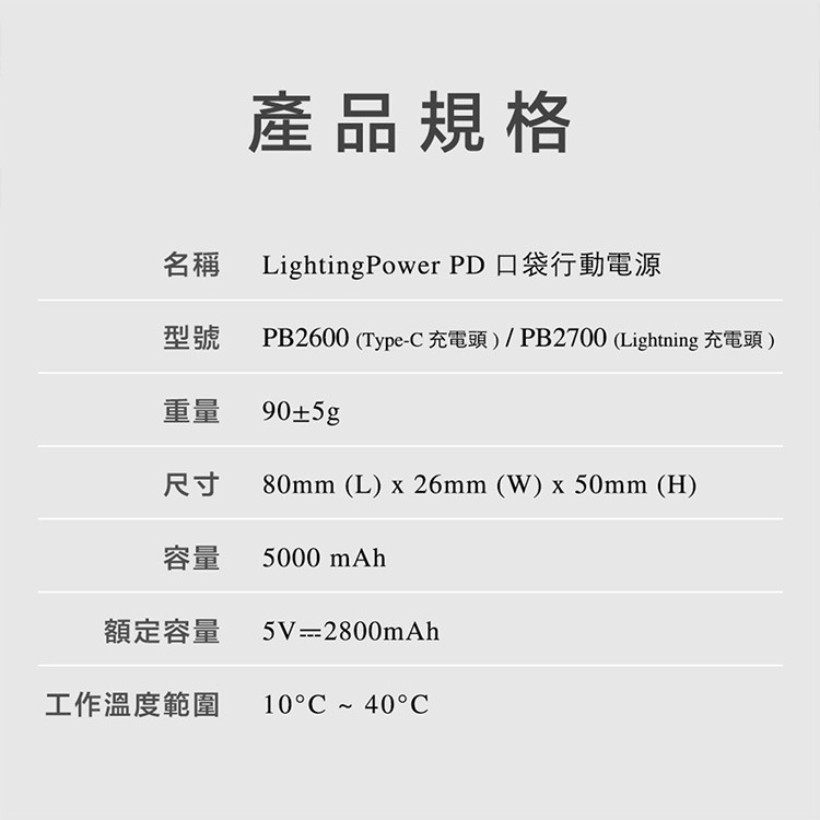 PhotoFast LIGHTING POWER PD快充口袋行動電源-Type-C頭-細節圖10