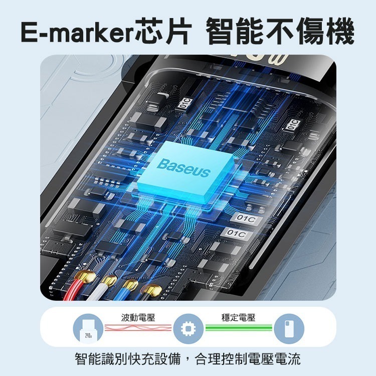 Baseus倍思 鎢金系列 Type-C to Type-C 240W 鋅合金編織快充線-細節圖6