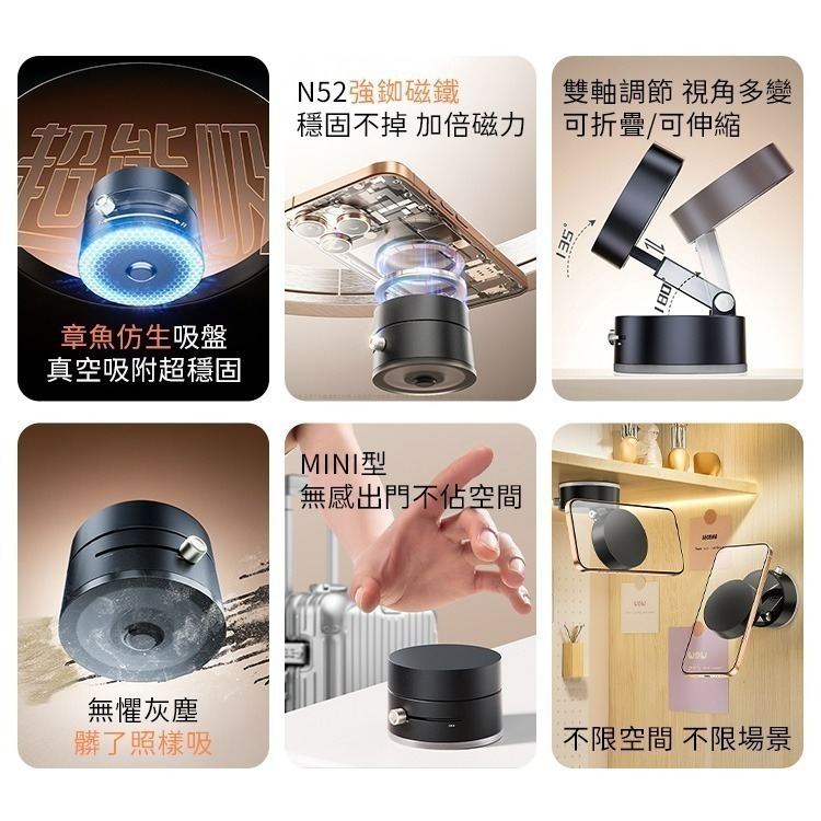 SHOWHAN 全新升級 吸盤磁吸車載支架手機支架A2-細節圖3