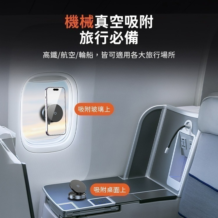 SHOWHAN 新款吸盤強磁雙圈N52吸車載旋轉支架手機支架K009-細節圖9