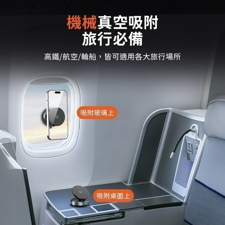 SHOWHAN 新款吸盤強磁雙圈N52吸車載旋轉支架手機支架K009-細節圖9
