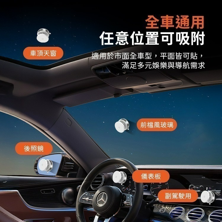SHOWHAN 新款吸盤強磁雙圈N52吸車載旋轉支架手機支架K009-細節圖10