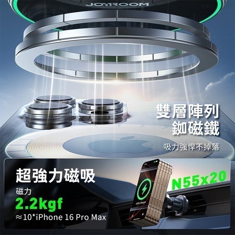 【7-ELEVEN 門市團購】JOYROOM JR-ZS412 Qi2 磁吸無線充車用手機支架-細節圖8