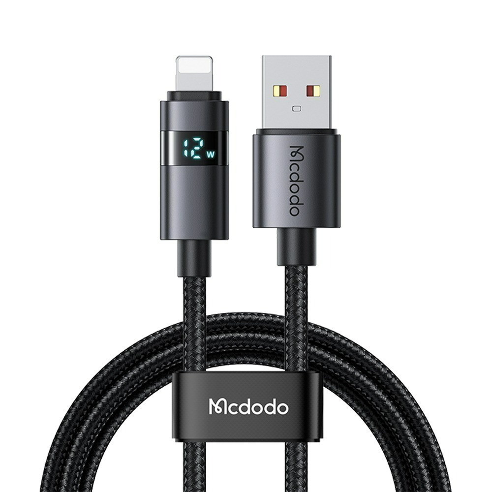 麥多多 橫屏系列功率數顯 3A USB-A to Lightning 快充線1.2m-黑 雙Type-C 100W-規格圖11