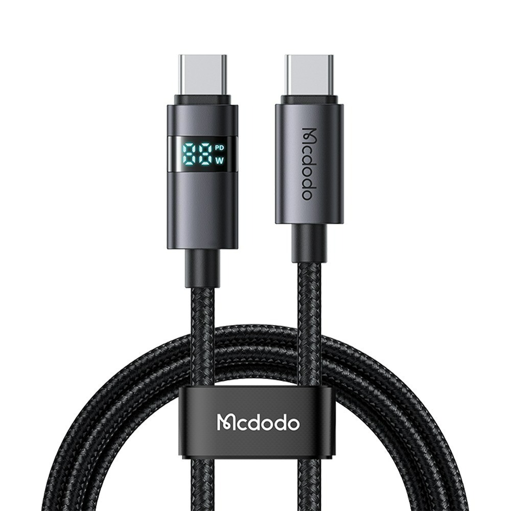 麥多多 橫屏系列功率數顯 3A USB-A to Lightning 快充線1.2m-黑 雙Type-C 100W-規格圖11