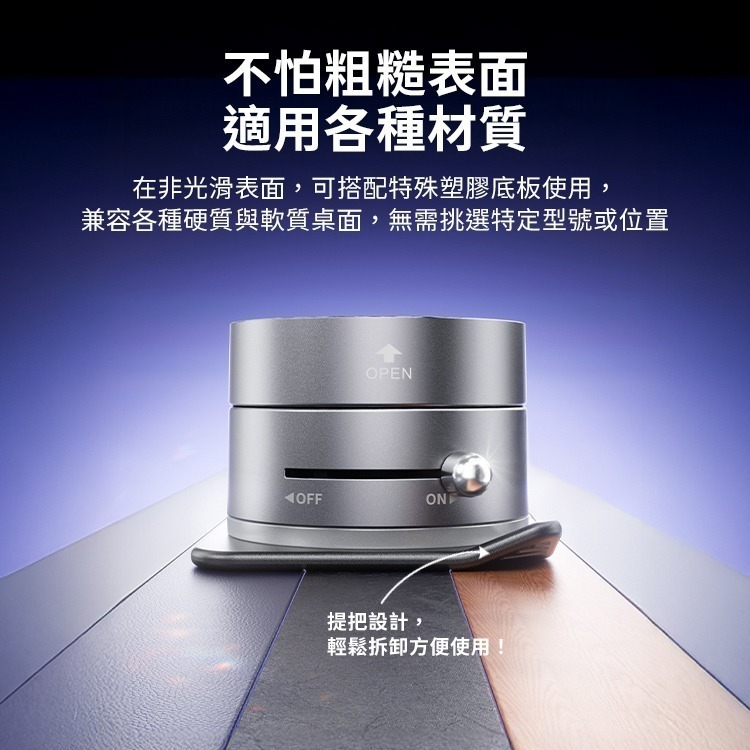 【限時購】SHOWHAN 全新升級360度折疊 吸盤磁吸車載支架手機支架A3-細節圖3