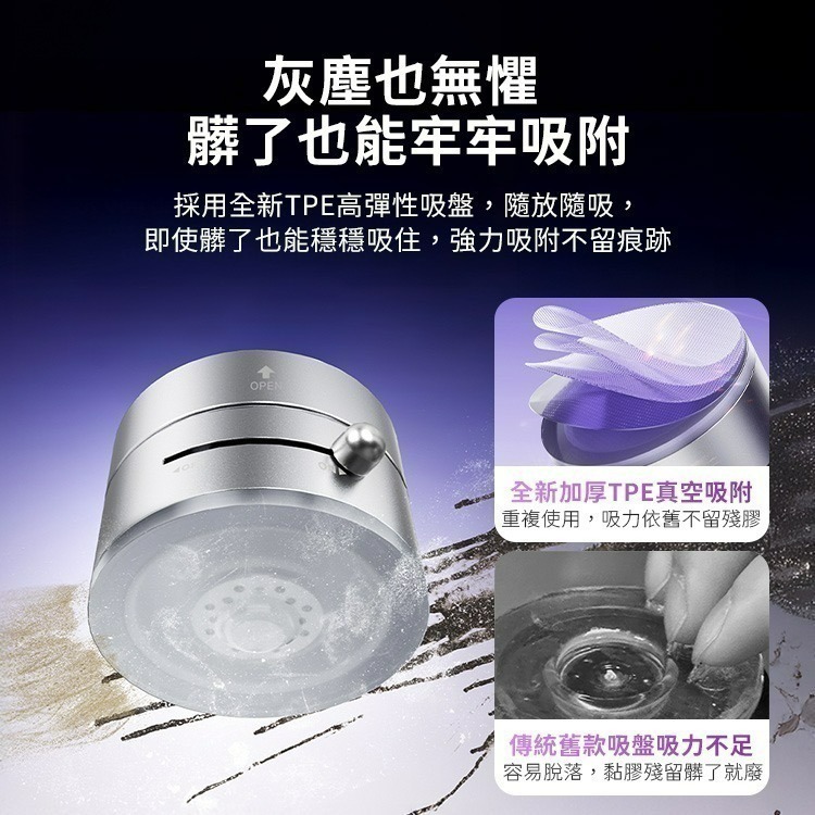 【限時購】SHOWHAN 全新升級360度折疊 吸盤磁吸車載支架手機支架A3-細節圖5