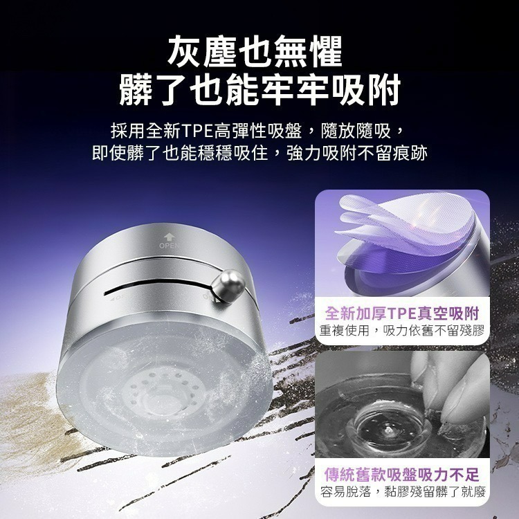 【限時購】SHOWHAN 全新升級360度折疊 吸盤磁吸車載支架手機支架A3-細節圖5