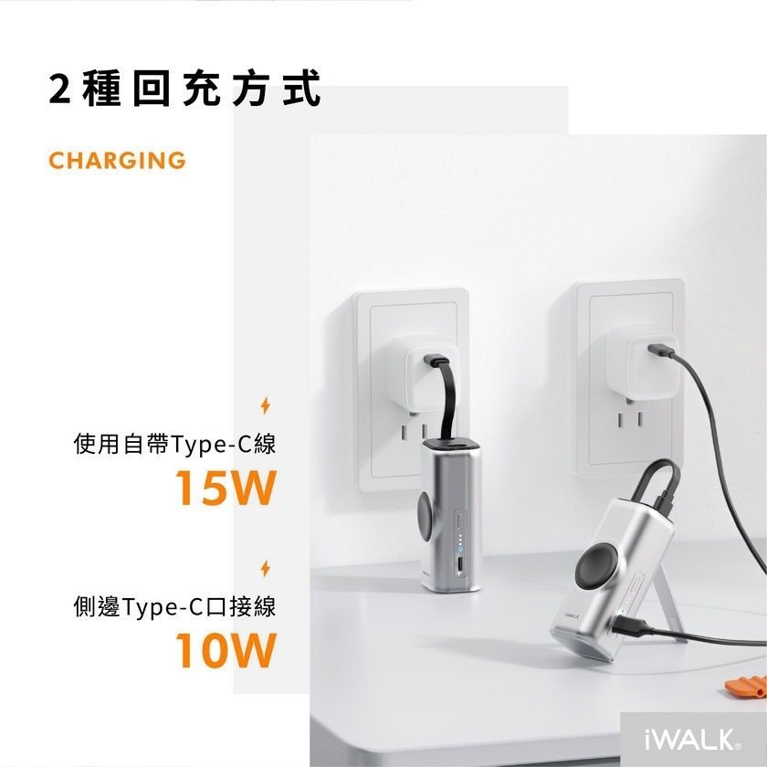 iWALK Watch Mini 手錶二合一行動電源 無線充電 Apple Watch  支架行動充-細節圖6