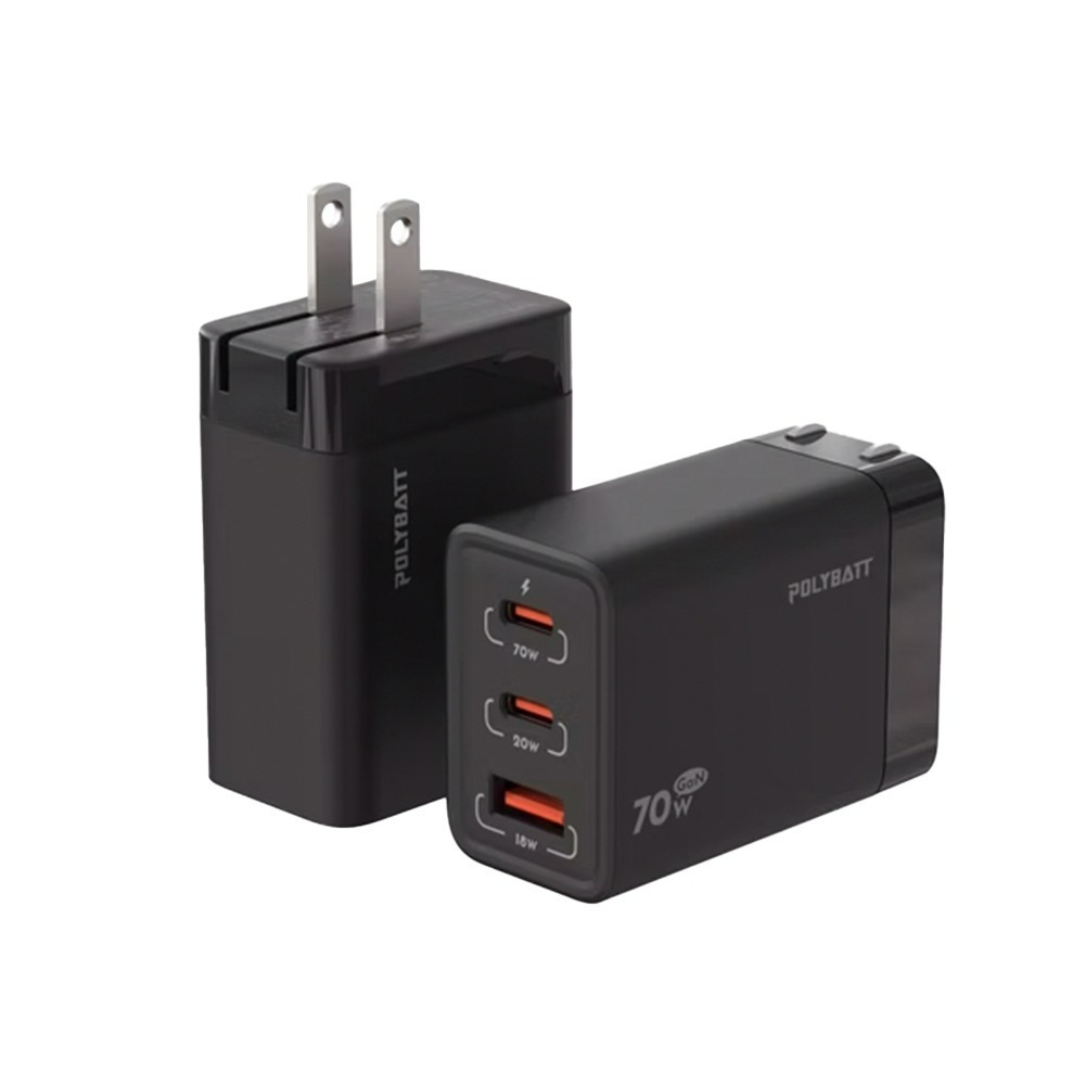 POLYBATT 氮化鎵 GaN 70W 可折疊 三孔快充頭-規格圖9