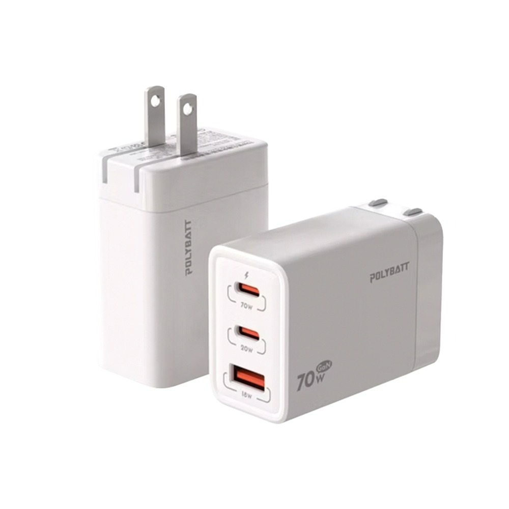 POLYBATT 氮化鎵 GaN 70W 可折疊 三孔快充頭-規格圖9