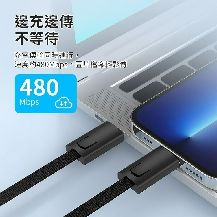 創意便攜鑰匙扣快充充電線 60W 雙Type-C / 30W Type-C to 蘋果-細節圖9